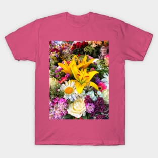 Colorful Spring bouquet of various flowers T-Shirt